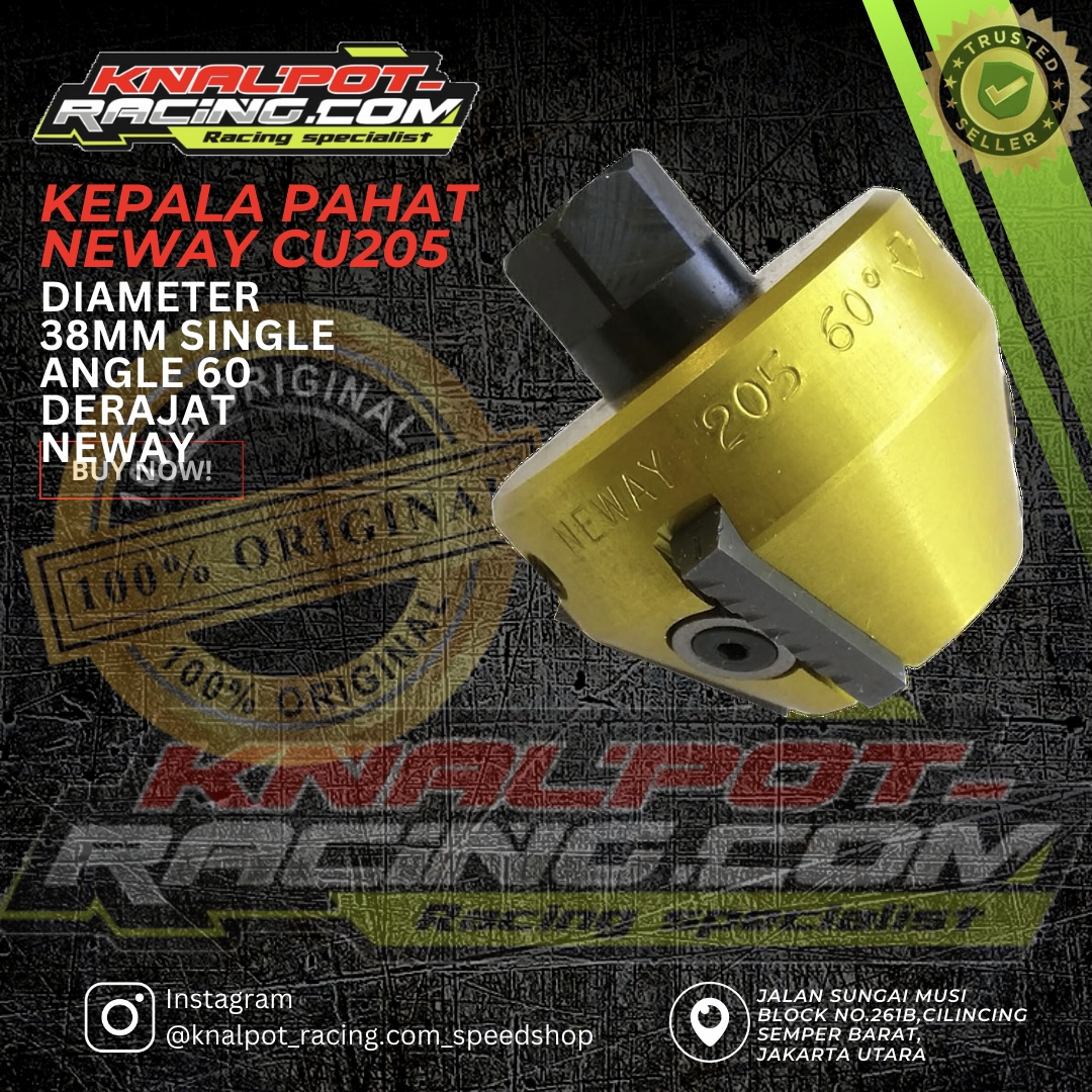 KEPALA PAHAT NEWAY CU205 DIAMETER 38MM SINGLE ANGLE 60 DERAJAT NEWAY